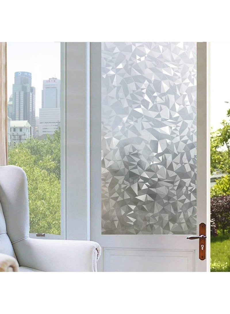 Y&D Window Film Decorative Privacy No Glue Geometric Pattern Glass Sticker For Door Home House Ofiice Heat Control Anti UV 60 x 200 cm  - Image 1