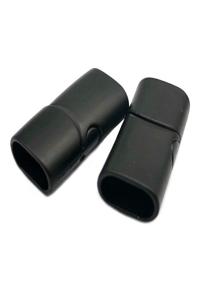 shapesbyX Pack 10 Magnetic Clasps and Closure for Bracelet Making Leather Cord End Hole (Matte Black, 12mmx6mm) - Image 4
