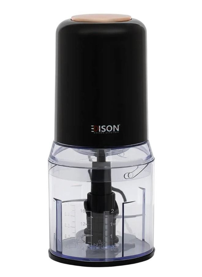 EDISON Edison Electric Vegetable Cutter 0.5 Liter 4 Blades Black 400 Watt  - Image 1
