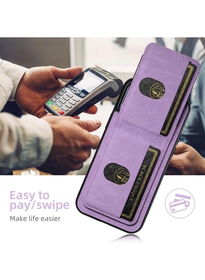 Suteni Case For iPhone 16 Pro Max H03 Litchi Leather Card Bag Stand Back Phone Case - Image 3