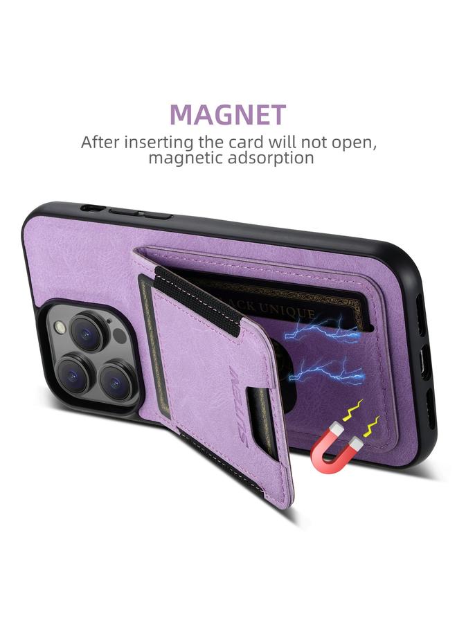 Suteni Case For iPhone 16 Pro Max H03 Litchi Leather Card Bag Stand Back Phone Case - Image 5