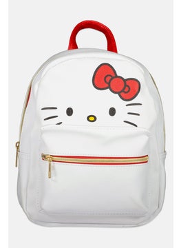 Kids Girl Graphic Print Backpack, White