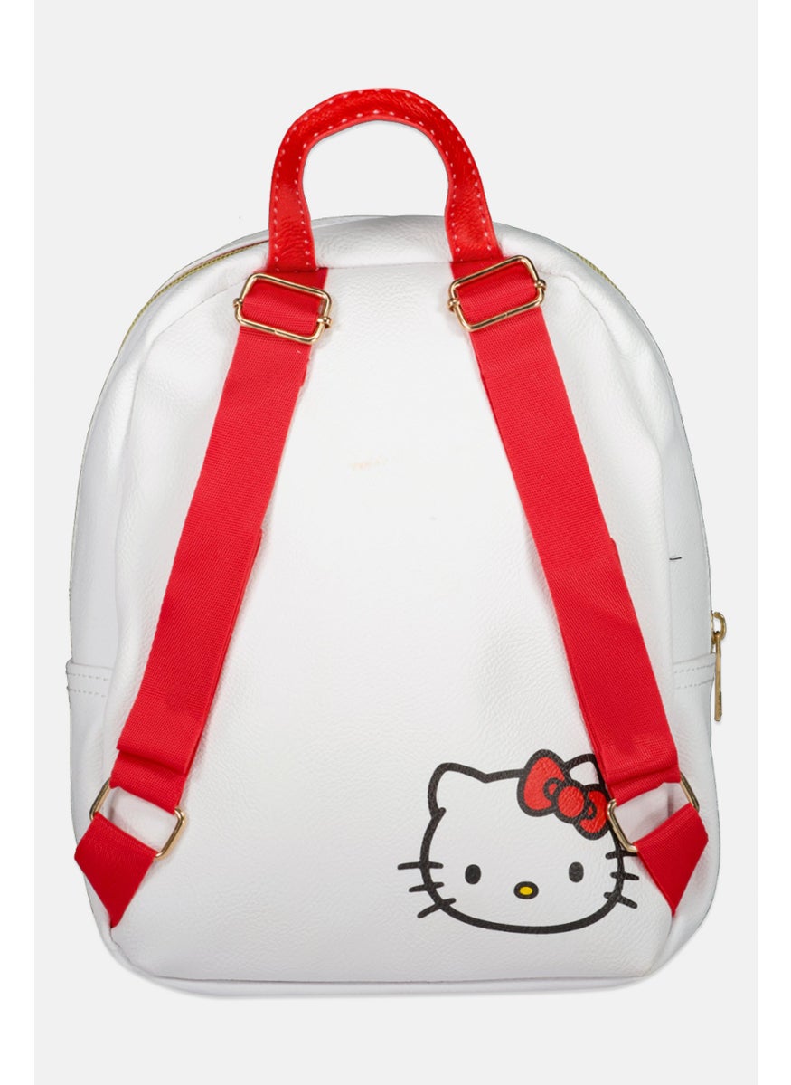 Hello Kitty by Sanrio - Kids Girl Graphic Print Backpack, White - Image 1