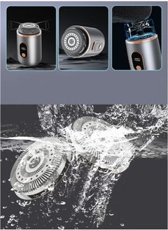 Generic Mini Electric Razor,Aluminum Alloy Body,3D Floating Shaver Head,Type-C Charging,use for 45 Days,IPX7 Waterproof,Mini Portable Shaver,Travel Razor,Mini Shaver,Suitable for Home,Car,Trave (grey)  - Image 4