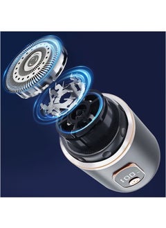 Generic Mini Electric Razor,Aluminum Alloy Body,3D Floating Shaver Head,Type-C Charging,use for 45 Days,IPX7 Waterproof,Mini Portable Shaver,Travel Razor,Mini Shaver,Suitable for Home,Car,Trave (grey)  - Image 3