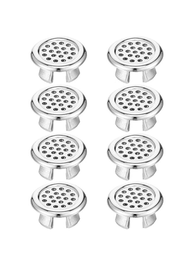 8 PCS Sink Overflow Trim Ring, Electroplating Sink Overflow Drain Cover Bathroom Round Basin Cover Vanity Sink Overflow Cap Small Sink Insert for Kitchen  - Image 1