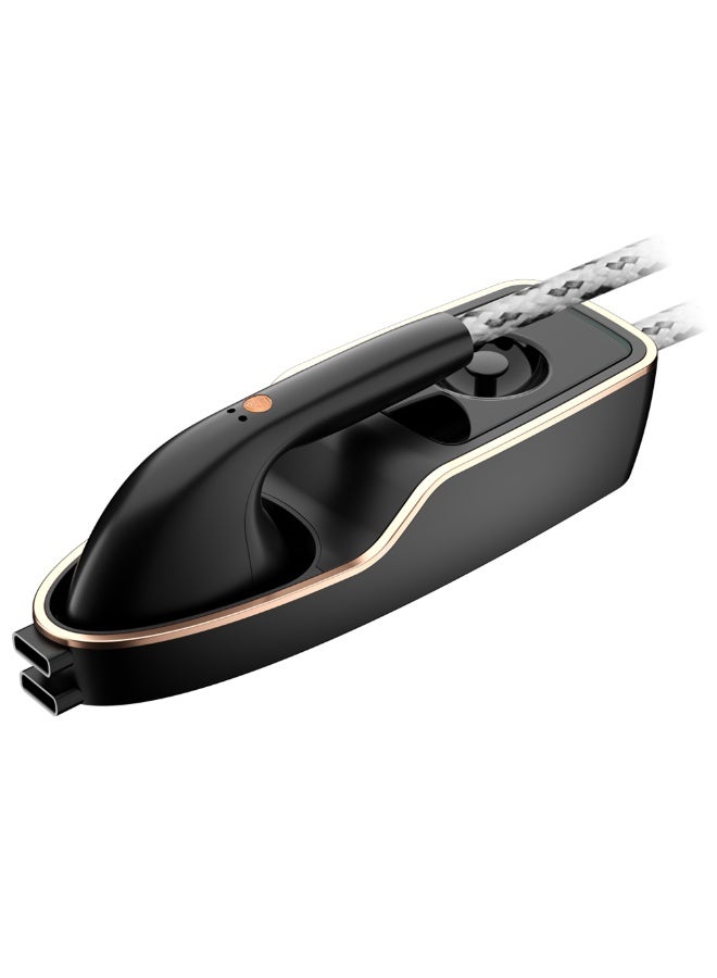 GENERALTEC جنرالتيك GGSIH300B بخار ملابس محمول - 1950 واط، تسخين سريع خلال 30 ثانية، خزان ماء سعة 440 مل، لوحة سيراميك 2 في 1، ضمان لمدة سنة - Image 2