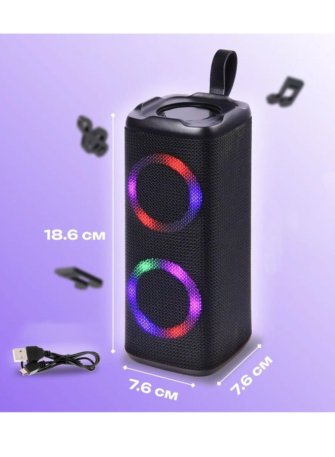 إل إم مشغل مكبر صوت بلوتوث لاسلكي، مكبر صوت لاسلكي محمول مع إضاءة RGB، صوت ستيريو هاي فاي، مضخم صوت عالي القوة مقاوم للماء، جودة صوت HIFI - Image 2