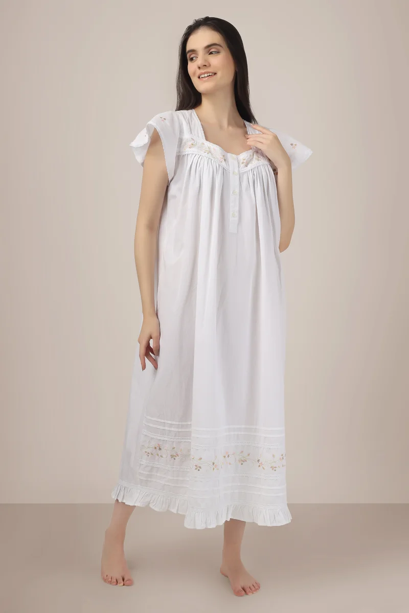 After Dark Esme, White Embroidered Dress