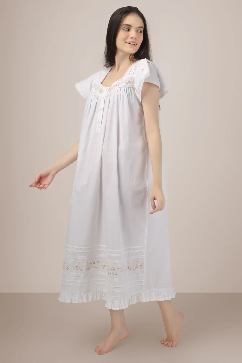 After Dark Esme, White Embroidered Dress