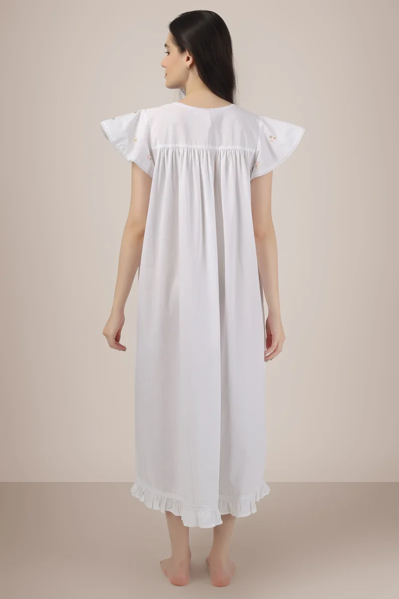 After Dark Esme, White Embroidered Dress