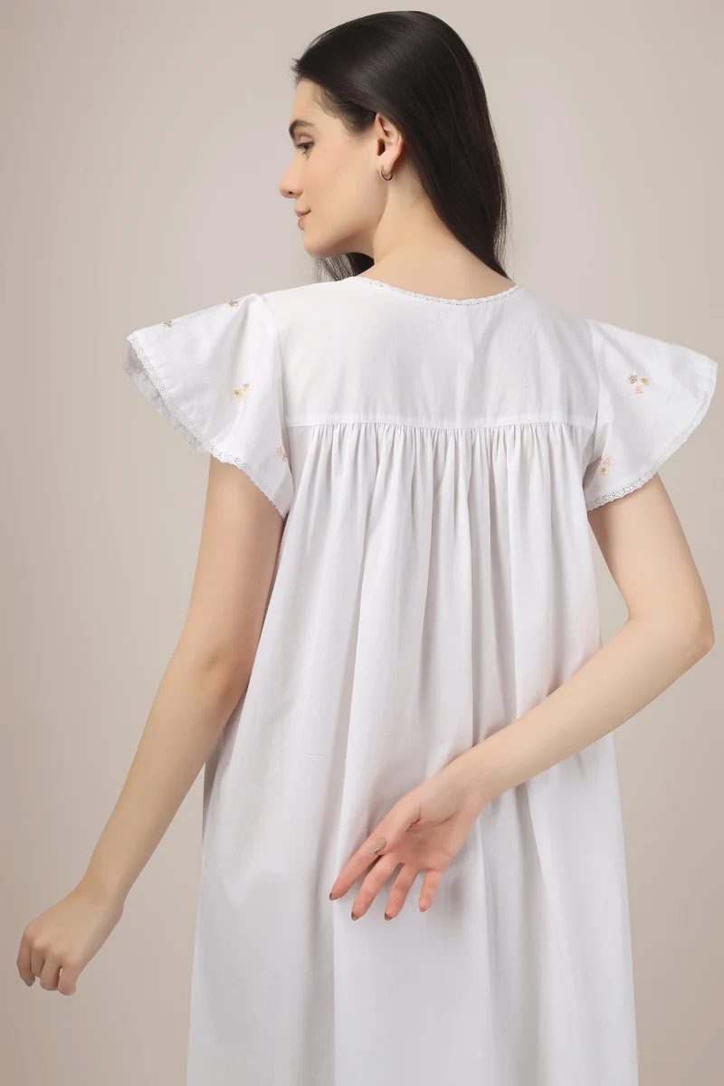 After Dark Esme, White Embroidered Dress