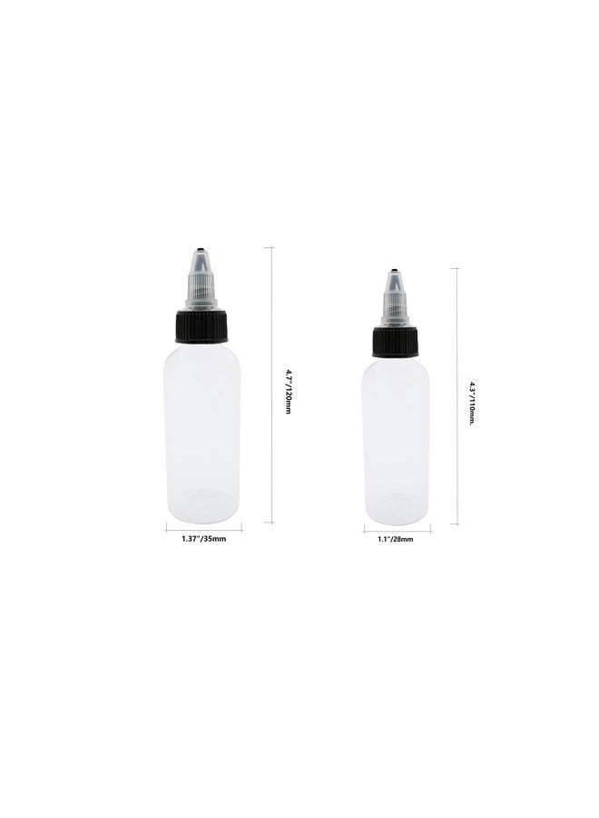 HuoHuo Disposable LDPE Plastic Extruded Liquid Bottle. 10 pcs Tattoo Ink, Watercolor Pigment Bottle, Laboratory wash Bottle,Ink Discharge Bottle,Multi Purpose Bottle(30ML/60ML) - Image 2