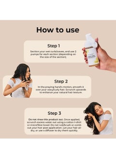 Fix My Curls Weightless Whip Volumizing Mousse | Enriched with Rice Protein for Hair Growth, & Apple Cider Vinegar | For Wavy, Curly, Frizzy Hair | Curl Enhancing | Silicone & Alochol Free (100ml)  - Image 3