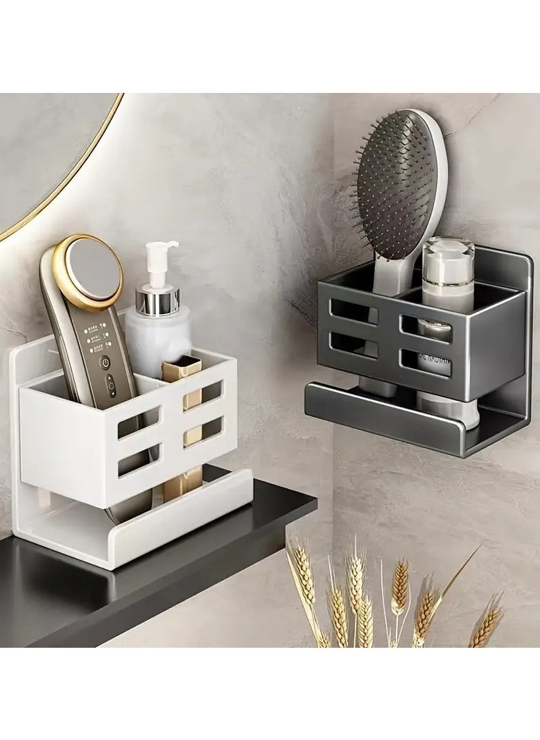 Goolsky 1PC Cosmetic Storage Rack, Perforated Free Bathroom Storage Rack, Multifunctional Storage Box, Cosmetic Display Box, Large Capacity Storage Rack  - Image 3