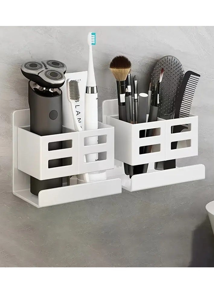 Goolsky 1PC Cosmetic Storage Rack, Perforated Free Bathroom Storage Rack, Multifunctional Storage Box, Cosmetic Display Box, Large Capacity Storage Rack  - Image 4