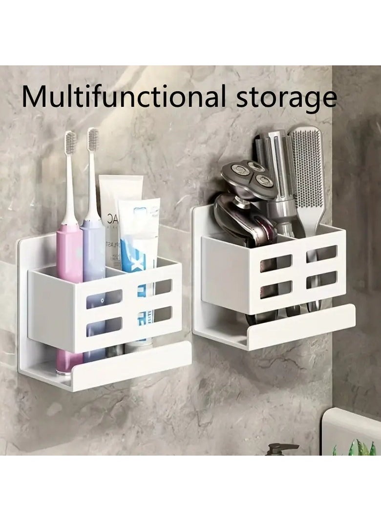 Goolsky 1PC Cosmetic Storage Rack, Perforated Free Bathroom Storage Rack, Multifunctional Storage Box, Cosmetic Display Box, Large Capacity Storage Rack  - Image 5