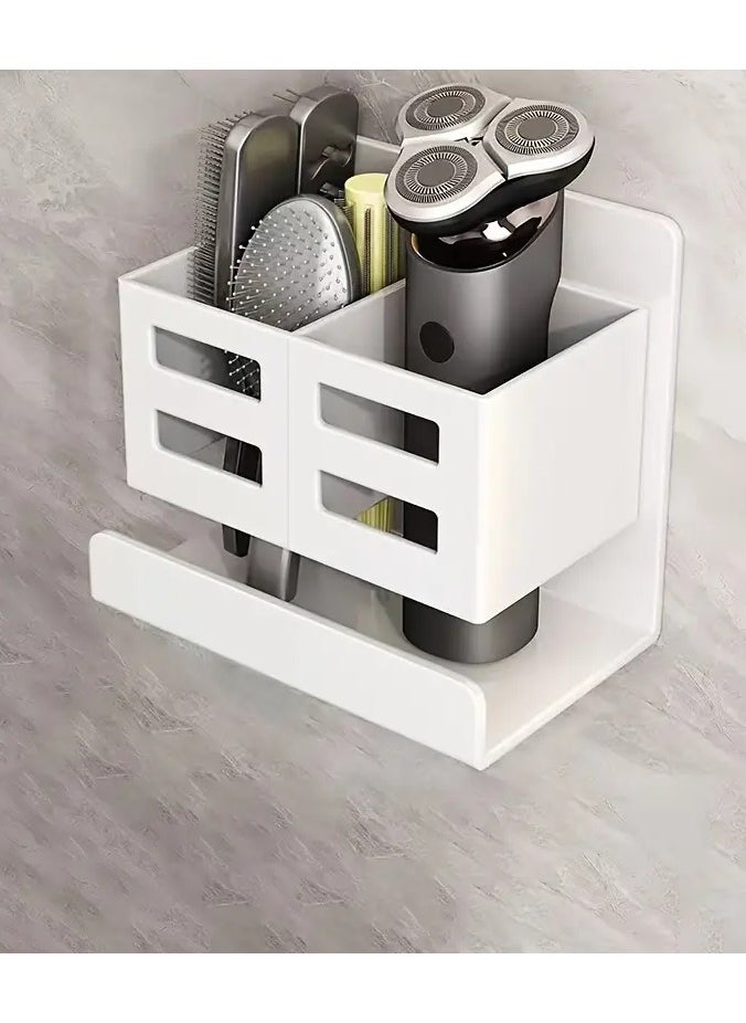 Goolsky 1PC Cosmetic Storage Rack, Perforated Free Bathroom Storage Rack, Multifunctional Storage Box, Cosmetic Display Box, Large Capacity Storage Rack  - Image 1