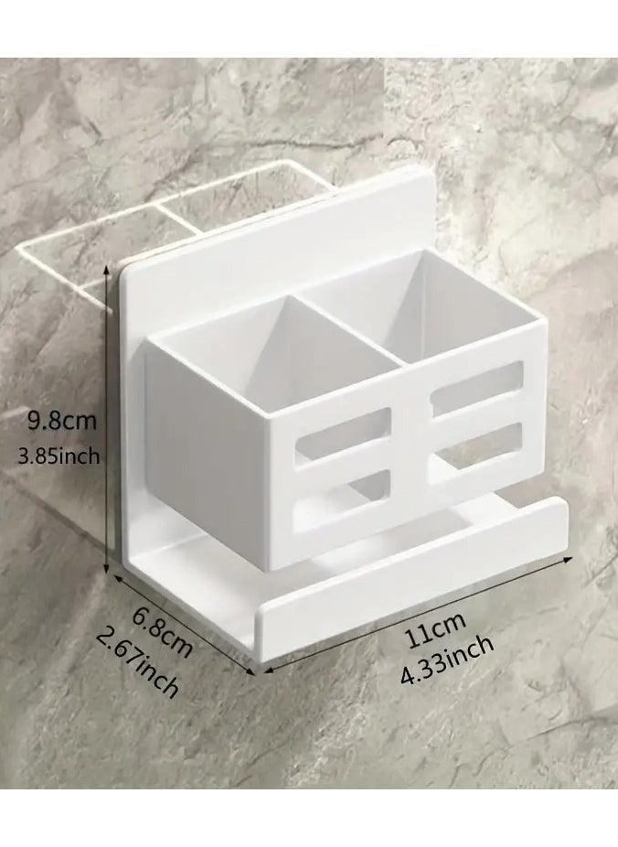 Goolsky 1PC Cosmetic Storage Rack, Perforated Free Bathroom Storage Rack, Multifunctional Storage Box, Cosmetic Display Box, Large Capacity Storage Rack  - Image 2