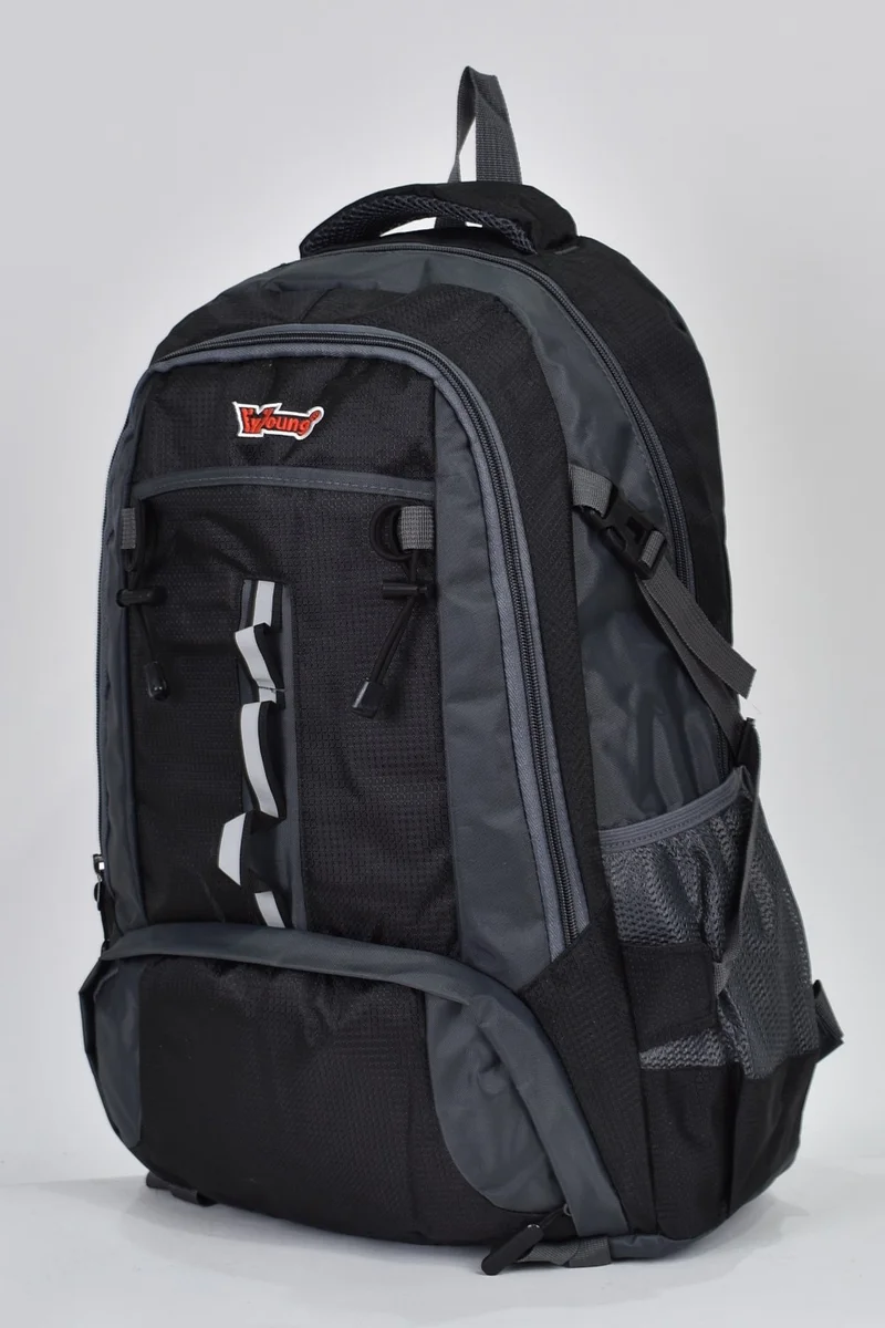 ايلاتي Young Ultra Light Luxury Fabric Multi-Eye Daily Mountaineer Backpack Black 51505