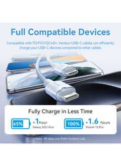 VENTION VENTION USB 2.0 Type-C Male to Type-C Male 3A Cable2M Black Aluminum Alloy Type Model# TRDBF  - Image 2