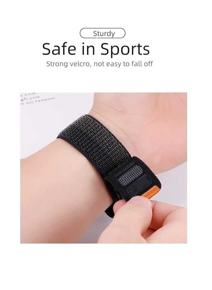 MIGOFAST - Apple Watch Strap 46mm 45mm 44mm 49mm Men  Braided Sport Loop Band for IWatch Series 10 9 8 7 6 5 4 3/SE 2/Ultra 2  Breatheable Nylon Fabric Velcro Strap Midnight Blue - Image 1