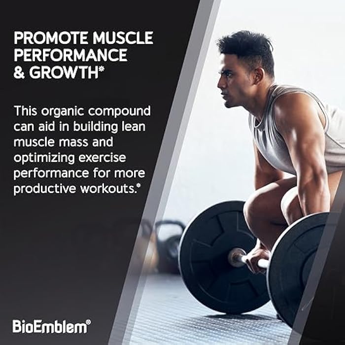 BioEmblem Creatine Monohydrate Powder - Unflavored Micronized Creatine Easily Mixes - Muscle Strength, Workout Recovery, Exercise Performance - 300g Creatine Supplement - Non-GMO, Vegan - Image 3