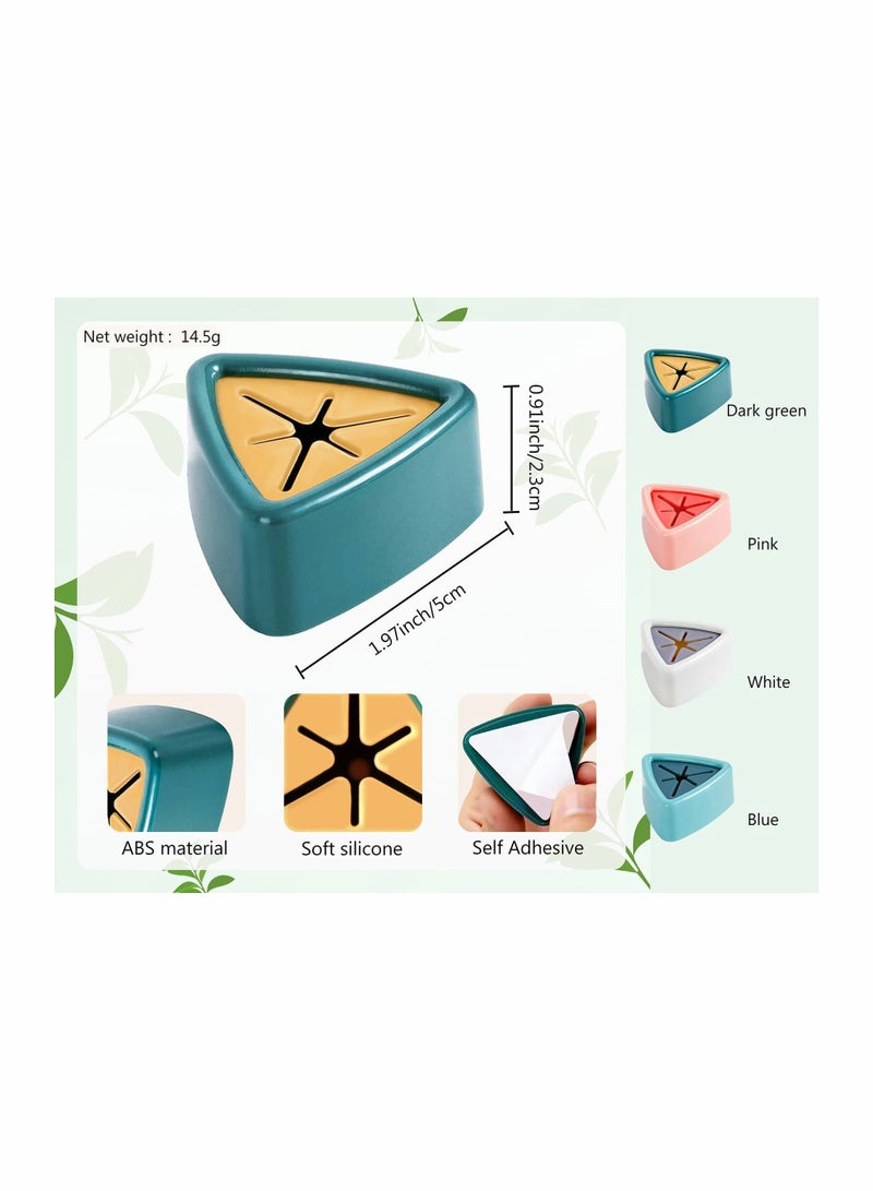 Luckam 4 قطع خطافات لاصقة ذاتية لتثبيت المناشف، حامل مناشف المطبخ، تنظيم الحمام، حامل مناشف مثبت على الحائط للمطبخ والحمام، لا حاجة للحفر - Image 2