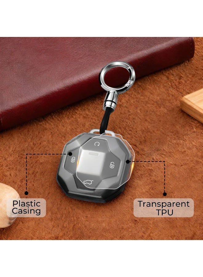 فيتوسي غلاف مفتاح السيارة متوافق مع شيري جيتور T2 ترافلر 2023 2024 – غلاف حماية شفافة من TPU ذات 4 زر - Image 2
