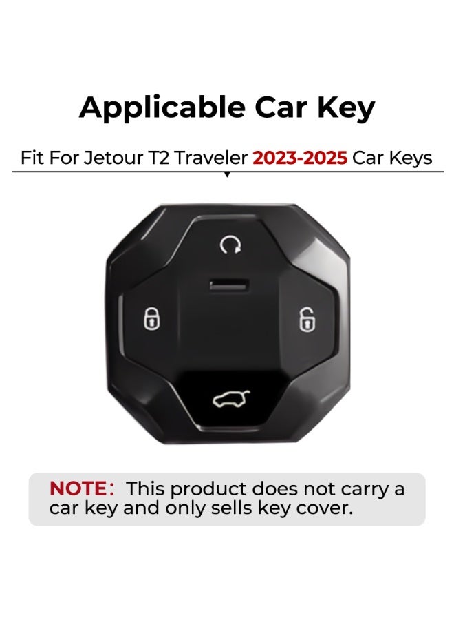 فيتوسي غلاف مفتاح السيارة متوافق مع شيري جيتور T2 ترافلر 2023 2024 – غلاف حماية شفافة من TPU ذات 4 زر - Image 3
