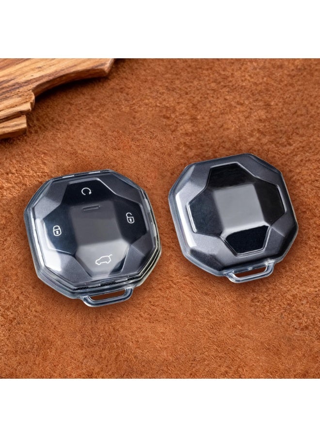 فيتوسي غلاف مفتاح السيارة متوافق مع شيري جيتور T2 ترافلر 2023 2024 – غلاف حماية شفافة من TPU ذات 4 زر - Image 5