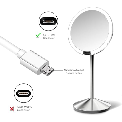 FEIYIU USB Mirror Charging Adapter Cable Cord 6.6ft Fit for Simplehuman Mirror 5" 8" Round Lighted Makeup Mirror - White - Image 2