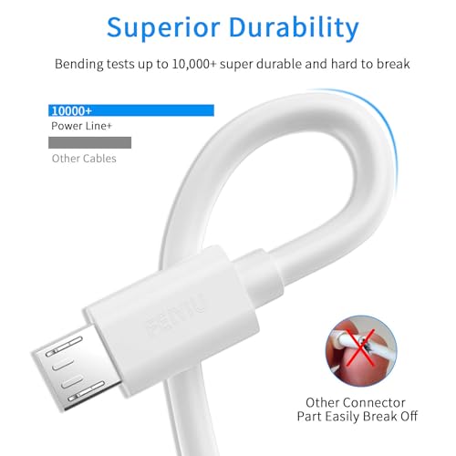 FEIYIU USB Mirror Charging Adapter Cable Cord 6.6ft Fit for Simplehuman Mirror 5" 8" Round Lighted Makeup Mirror - White - Image 5