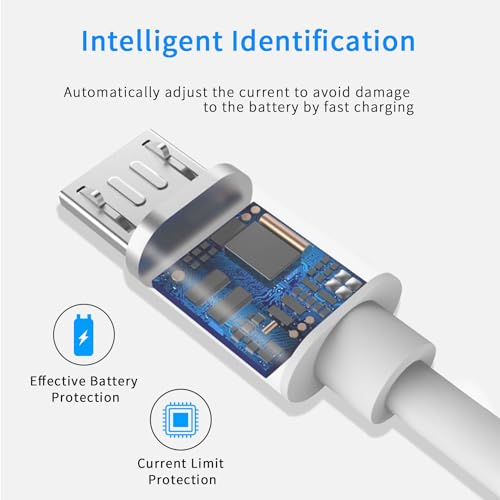 FEIYIU USB Mirror Charging Adapter Cable Cord 6.6ft Fit for Simplehuman Mirror 5" 8" Round Lighted Makeup Mirror - White - Image 4