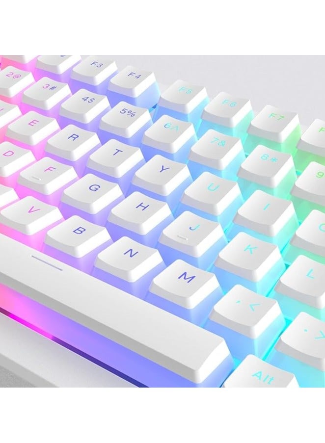 erorex PBT Keycaps Double Shot Light Transmission Pudding Keyboard Caps Full Set Suitable for Mechanical Gaming Keyboard (White Pudding) - Image 5