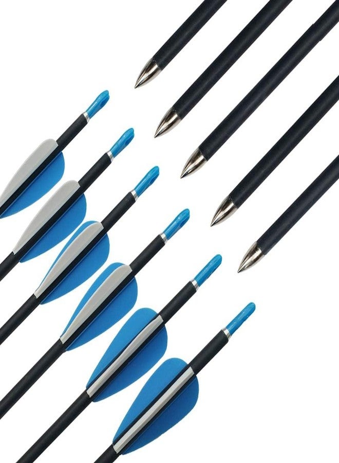 Nema NM Nema Archery Arrows for Recurve Bow Target Practice - Pack of 6 - Blue - 29 Inches - Image 5