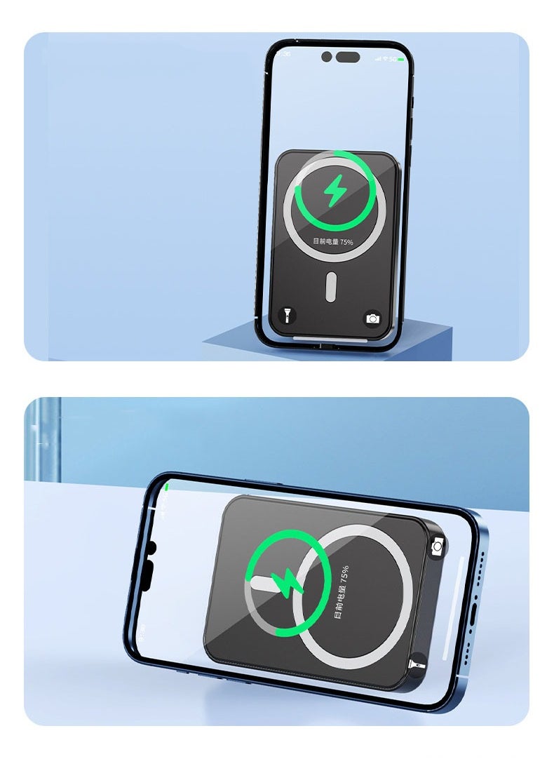 OULIYO - Compatible with Apple Magsafe Magnetic Suction Bracket Wireless Power Bank Mobile Phone Portable Charger - Image 1