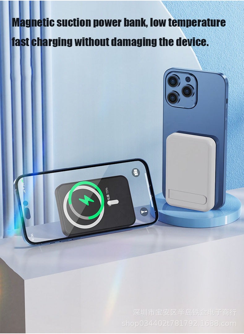 OULIYO - Compatible with Apple Magsafe Magnetic Suction Bracket Wireless Power Bank Mobile Phone Portable Charger - Image 1