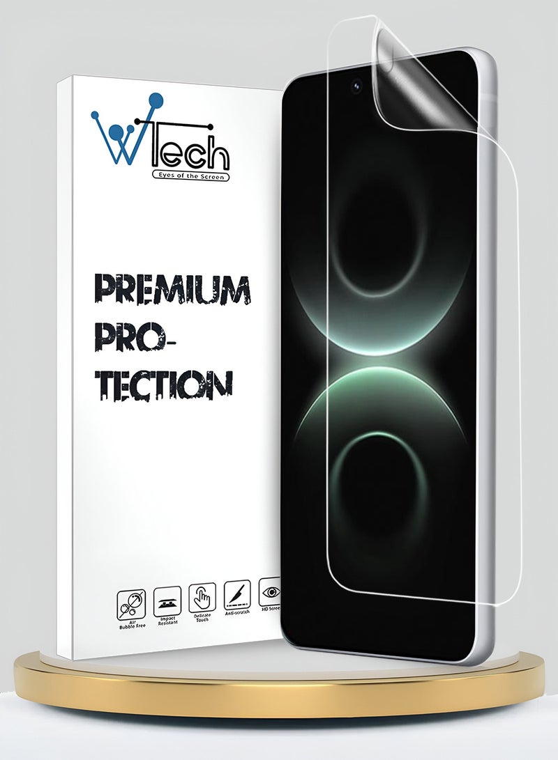 Wtech Huawei Mate 80 Pro 5G 2025 Premium Hydrogel Film Thin and Flexible Screen Protector (MSHFMN) - Clear - Image 1