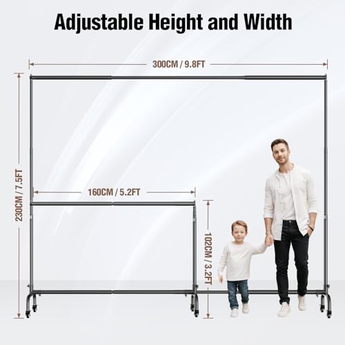 EMART Rolling Backdrop Stand with Wheels 10 x75 ft WxH Adjustable Moveable Photo Banner Background Holder Photography Frame Kit Adjustable for Parties Decoration Photoshoot - Image 3