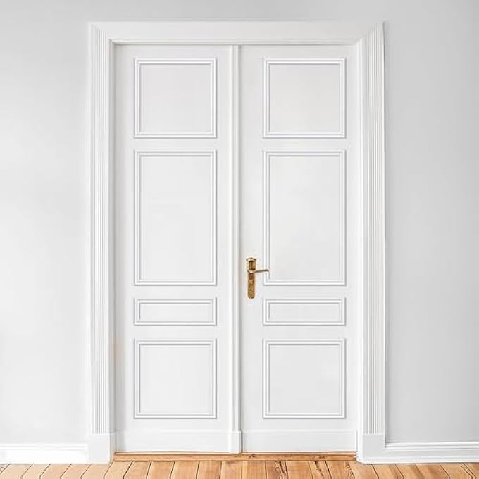 20FT SELF-ADHESIVE 3D WALL MOLDING TRIM - FLEXIBLE CHAIR RAIL PANEL FOR MIRROR, WINDOW & HOME DECOR - EASY DIY DECORATIVE EDGE - 0.9" WIDE WHITE FINISH - Image 2