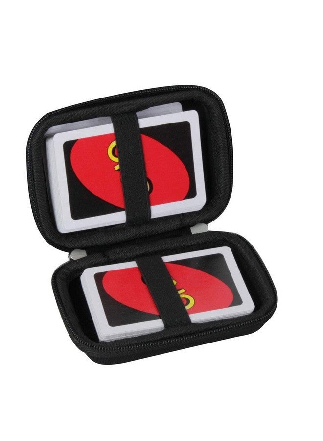 Hermitshell Hard Travel Case for Mattel UNO Classic Card Game - Not Including Cards (Black) - Image 1