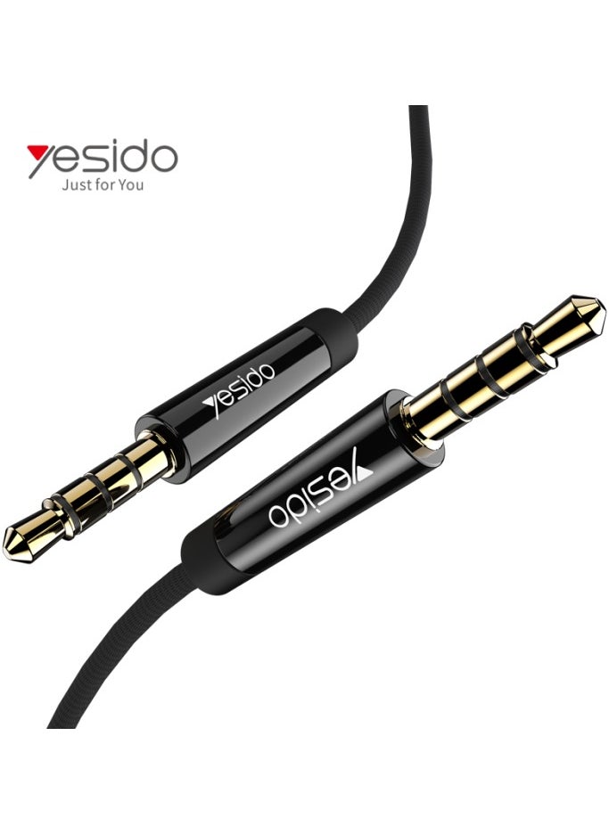 Yesido - YAU15 2m Nylon Braided 3.5Mm To 3.5Mm Jack plug Speakers Music Connection Aux Auxiliar Audio Cable - Image 1