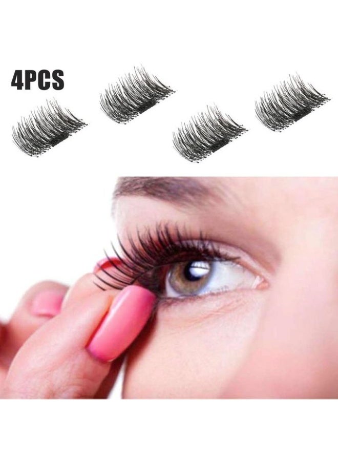 رموش مغناطيسية طبيعية، قابلة لإعادة الاستخدام بدون صمغ، مجموعة كاملة للرموش العلوية والسفلية، سهلة التركيب والإزالة - Image 2