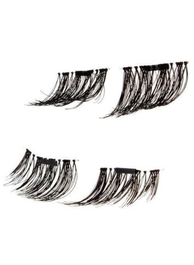 رموش مغناطيسية طبيعية، قابلة لإعادة الاستخدام بدون صمغ، مجموعة كاملة للرموش العلوية والسفلية، سهلة التركيب والإزالة - Image 3