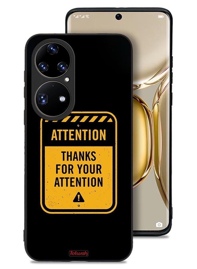 Tolwak Huawei P50 Pro Protective Case Cover Thanks For Attention - Image 1
