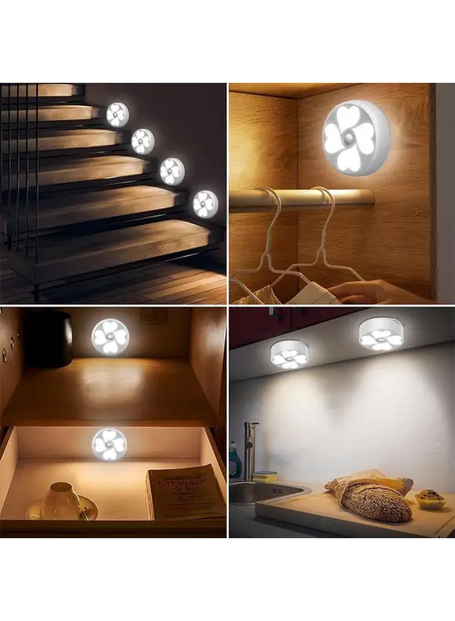 مصباح LED يعمل بالبطارية مع مستشعر حركة، لون أبيض، مناسب للممرات والخزائن والمطبخ. - Image 3