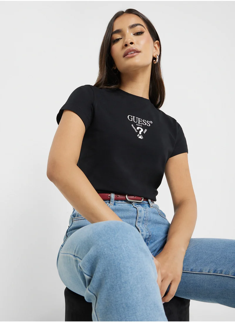 جس Logo Crew Neck T-Shirt