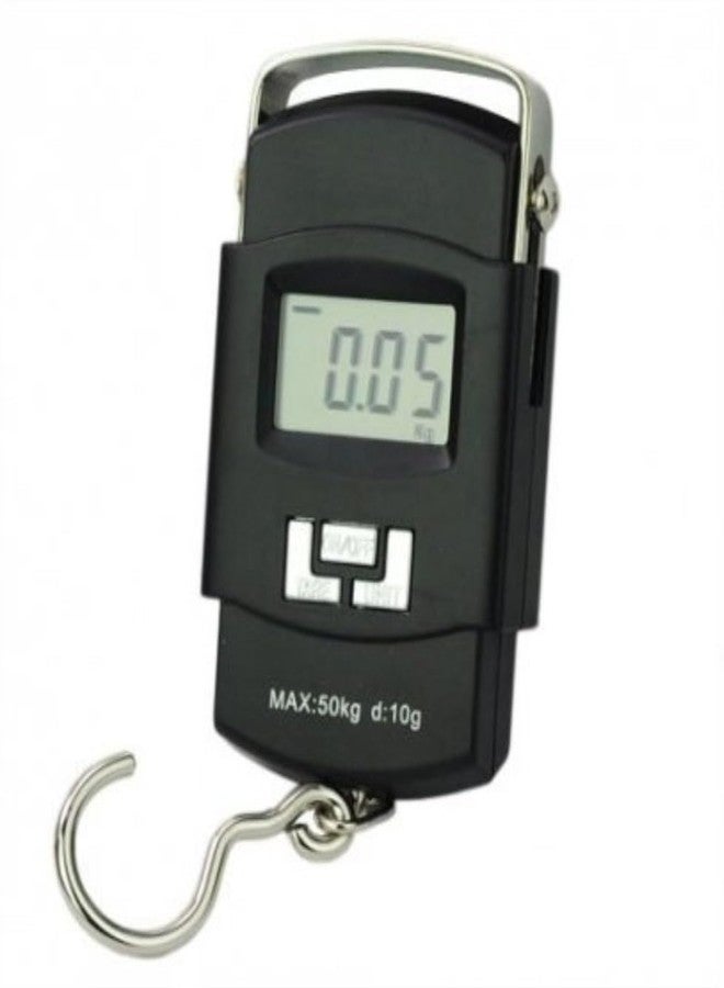 Weight Machine for Luggage, Wait Machine, Luggage Wighing Scale, Digital Weighing Scale, Bag Weighing Scale for Luggage, Electronic Portable Fishing Hook Type Digital LED Screen, 50 kg (Black) Vcx-695 - Image 1