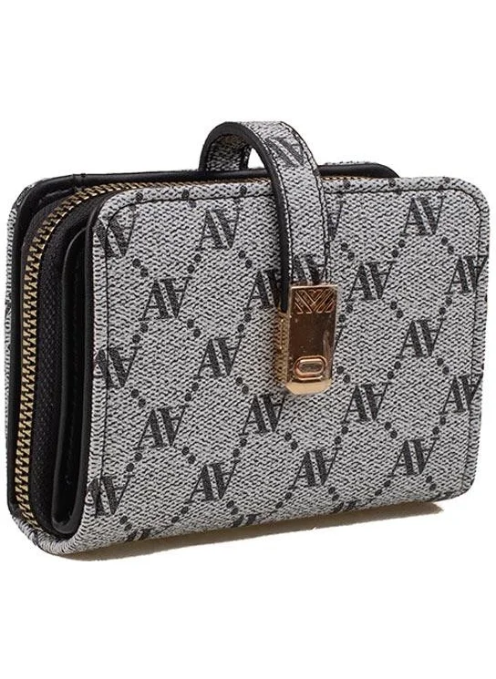 ARMINE Gray Dotted Pattern Women's Small Wallet